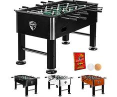 Tuniro® Kickertisch Basic Schwarz Tischkicker vormontiert, schadstoffgeprüft, BTFV Zertifiziert