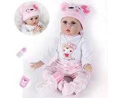 ZIYIUI Lebensechte 22/55cm Reborn Babypuppen Weiche Vinyl Silikon Simulation Reborn Babys Mädchen Magnetisch Mund Mädchen Junge Spielzeug Weihnachten Geschenk Spielzeug