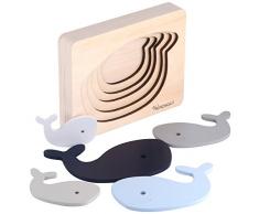 Kindsgut Tier-Puzzle, Holz-Puzzle, Baby, Wal