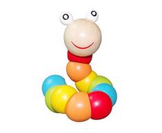 PAMRAY Twist Wurm Spielzeug Kleinkinder Baby Verwandeln Korn Blöcke Zählen Toys Farbe Erkenne Holzspielzeug 1 Alter Lehrreich