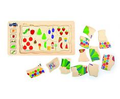 Small Foot Design 10431 Holzpuzzle Raupe Nimmersatt Schichtenpuzzle, mehrfarbig (1 Stück)