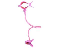 Handfree Baby Flaschenhalter, Aluminiumlegierung 360 Grad einstellbar Kinder Baby Wasser Milchflasche Halter für Kinderwagen oder Babybett