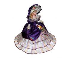 perfeclan 45cm Viktorianische Porzellanpuppe Mit Regenschirm Kleid & Hut, Kreatives Freundin, Puppenhaus People Display Decor Collec - Style4, 14x9x45cm