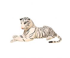 TINGTING Plüschtiger Tiger Weiß PP Baumwolle Füllen Stofftier Plüschtier Weihnachten Neues Jahr Dekoration Plüsch Kuscheltier Kind,50cm