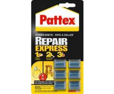 Pattex Powerknete Repair Express, vorportionierte Modelliermasse zum Kleben & Reparieren, Epoxidharz Kleber für viele Materialien, lackier- und schleifbare Knete, 6x5g