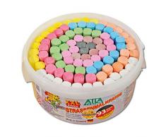 ATLA Glitzer Straßenmalkreide im XXL Eimer, 93 Stück inkl. schwarz - Malkreide