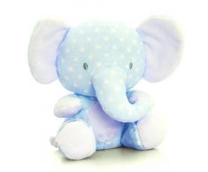 Lashuma Plüschtier Baby Elefant Blau, Keel Stofftier mit Knisterohren, Rüsseltier Plüschelefant 16 cm