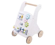 JaBaDaBaDo W7139 Holz Activity Lauflernwagen mit Motorikspielen 33x29x47 cm