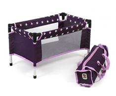 Bayer Chic 2000 652 71 Reisebett, Puppenbett für Puppen bis 50 cm, Stars lila
