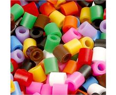 Bügelperlen, Größe 5x5 mm, Standard-Farben, Medium, 20000sort.