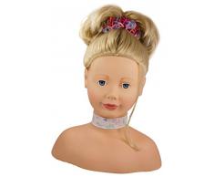Götz 1192052 Haarwerk mit blonden Haaren und blauen Augen - 28 cm hoher Frisierkopf- und Schminkkopf in 58-teiligen Set - geeignet für Mädchen ab 3 Jahren