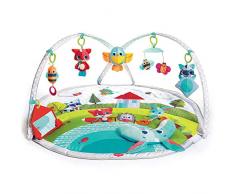 Tiny Love Dynamic Gymini Meadow Days Spieldecke, Baby-Krabbeldecke mit Spielzeug-Rekorder, sowie Musik- und Lichteffekten, geeignet ab der Geburt, 100 x 90 cm, mehrfarbig