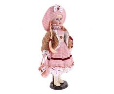 40cm Miniatur Porzellanpuppen Viktorianische Mädchen Puppe Modepuppen Dekofigur Sammlung - Rosa