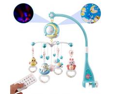 Baby Mobile für Kinderbett Krippe mit Licht und Musik,Projektor und Fernbedienung