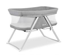 Lionelo Vera 3in1 Baby Bett Reisebett Baby Beistellbett Baby ab Geburt bis 9 kg luftige Seitenwände stabile Konstruktion Faltmatratze Moskitonetz Grau
