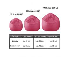 byufya Sitzsack EPSStyropor Füllung-In&Outdoor Verschiedene Farben&Größen-BeanBag Sitzkissen Bodenkissen Kinder Sitzsäcke Relax Game Möbel Kissen Sessel Sofa Gaming(XXXL ca.85cm-ca.500 Liter Pink)