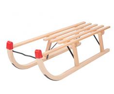 COLINT Davos Schlitten Holzschlitten traditionell Metall Strebe Holz Rodel Holzrodel