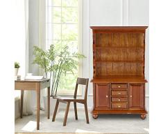 Maßstab 1:12 Miniatur Drei Schicht Bücherregal Zubehör Puppenhaus Schrank Vitrine Möbel Spielzeug Mini Holzmöbel Pretend Play Spielzeug für 3 4 5 Jahre alt Mädchen Jungen Kleinkinder