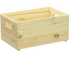 LAUBLUST Große Holzkiste mit Griffen - 30x20x14cm, Natur | Allzweck-Kiste aus Holz - Aufbewahrungskiste | Geschenk-Verpackung | Deko-Kiste zum Basteln | Spielzeug-Kasten | Küchen-Box