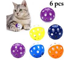 QEDS Pet Toy Spielzeug für Katzen Ball mit Glocke Ring Spielen Kauen Rassel Scratch Plastikball Interaktive Katze Spielzeug Pet Cat Supply