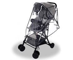 Wemk Kinderwagen Regenschutz, EVA Regenschutz mit 3 Lüftung Fenster, Gute Luftzirkulation, Schadstofffrei - Größe L