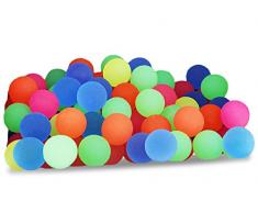 Flummis von Juvale (Set, 100 Stück) - Gummibälle, Springball, Hüpfball - Ideales Spielzeug für Kindergeburtstag, Schulfest, als Mitgebsel - Neonfarben - Durchmesser 2,3 cm