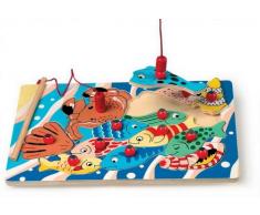 Small Foot by Legler Angel-Puzzle aus Holz, mit allen Meeresbewohnern und zwei Angeln mit Magneten, tolle Kombination aus Setzpuzzle und Angelspiel, schult das Erinnerungsvermögen sowie die Hand-Augen-Koordination, für kleine Angler ab 3 Jahren