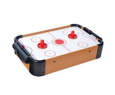 Mini Air Hockey Tisch mit Zubehör Airhockey-Tisch Spielfeld Schiebern Pucks Puscher und Torzähler Tischspiel für Groß und Klein Holz