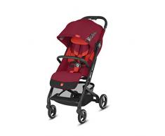 gb Gold Qbit+ All-City Kompakter Kinderwagen, Lie-Flache Lie-Flache Liege-Sitz, ab Geburt bis 17 kg (ca. 4 Jahre), schwarzer Rahmen, Rosenrot