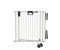 Geuther - Treppenschutzgitter ohne Bohren Easylock 4793+, für Kinder oder Hunde, zum klemmen, Metall, 84,5 - 92,5 cm, weiß/silber
