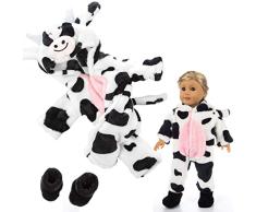 mxjeeio Einteiliger Puppen-Overall Puppenbekleidung - Bekleidungs- und Zubehörset für Babypuppen 40-48cm