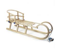 Holzfee Hörnerschlitten Baran LH 120 cm mit Lehne + Leine Schlitten Holz Little Horn