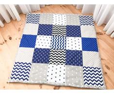 Krabbeldecke Patchwork Decke Spieldecke Babydecke 125x125