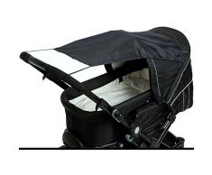 Sonnensegel (UV-Schutz 50+) für Buggy/Kinderwagen (Oxford Polyester) (Schwarz)