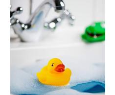 Relaxdays Badeente 3,5cm 48er Set, Quietscheentchen für Badewanne, Badespaß und Deko, Mitgebsel Kindergeburtstag, gelb