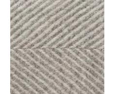 URBANARA Kissen “Gotland“ - 100% Schurwolle/Leinen, Grau/Creme - 50 x 50 cm, 1 Kissenhülle + 1 Inlett, Dekokissen, Sofakissen, Wohnkissen