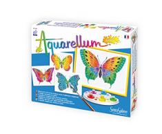 Sentosphere 3900661 - Aquarellum Junior Schmetterlinge, Malset 4 Ausmalbilder