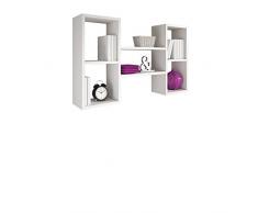 Mirjan24 Wandregal Trio 002, Dekoregal Wandboard, Buchregal, Hängeregal, Wandschrank, Hängeschrank, Regal (Weiß)