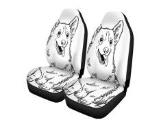 Autositzbezüge Entzückende süße walisische Corgi Home Hund Malbücher Tier Universal Auto Vordersitze Protector