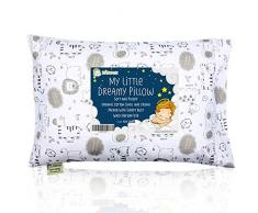 Kleinkindkissen mit Kissenbezug - Babykissen aus weicher Bio-Baumwolle zum Schlafen - waschbar und atmungsaktiv - Kleinkinder, Kinder, Kleinkinder - Perfekt für die Reise