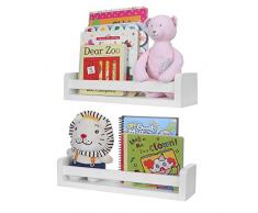 Halcent Wandregal Bücherregal Kinderzimmer Wand Regal, Wandboard Hängeregal Schweberegale Wand Dekoration (Weiß Wandregal)