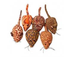 Handgearbeitetes Stofftier Maus mit Sand gefüllt aus Thailand, Größe ca. 7 cm