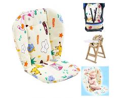 Kinderwagen/Hochstuhl Sitzkissen Liner Mat Pad Cover Resistant und Hochstuhlgurte (5-Punkt-Auffanggurt) 1 Anzug (Giraffe)