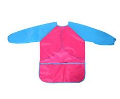 Malschürze Kinder Wasserdicht Kinder Malkittel Bastelschürze Atmungsaktiv Kinderschürze mit Langarm und 3 Taschen für Malen, Kochen, Laboraktivität, Essen, Alter 3-8 Jahre