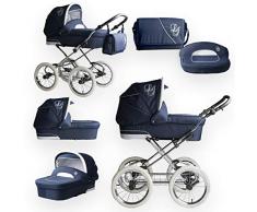 Bebebi Loving | 2 in 1 Kombi Kinderwagen | Nostalgie Kinderwagen | Farbe: Blue Tender