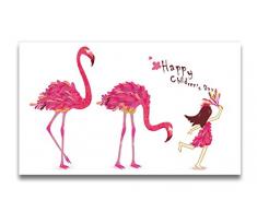Flamingo Familie Digitales Ölgemälde Zeichnen Ausmalbilder Nach Zahlen Tiere Mit Paket, Geschenk Für Kinder Für Wohnzimmer Dekor 40X50Cm