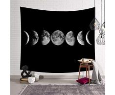 ZZLQIAN Wandteppiche, Kleine Wandteppiche, Raumteppiche, Mond, Sternteppiche, Tapisseriesonne, Digitaldruckteppiche, Wanddecken