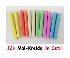 12x Kreide im Set Tafelkreide Buntstifte Malkreide Schulkreide Straßenkreide Kinder bunt