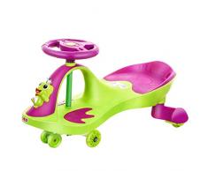 LiRuShop Bobbycars & Rutscher Swing Auto Twist Auto Swing Auto Kinder Universal-Rad 1-3-6 Jahre alte Männer und Frauen Baby Schaukel Auto Kleinkind Rollover (Color : Green, Size : 80 * 43cm)