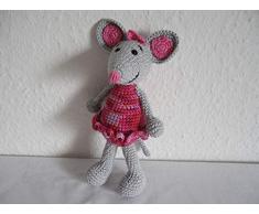 Kuscheltier Ballerina - Maus gehäkelt, gehäkelte Maus